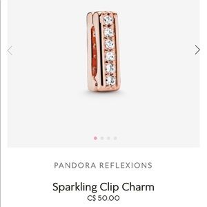 Pandora bracelet "sparkling clip charm"